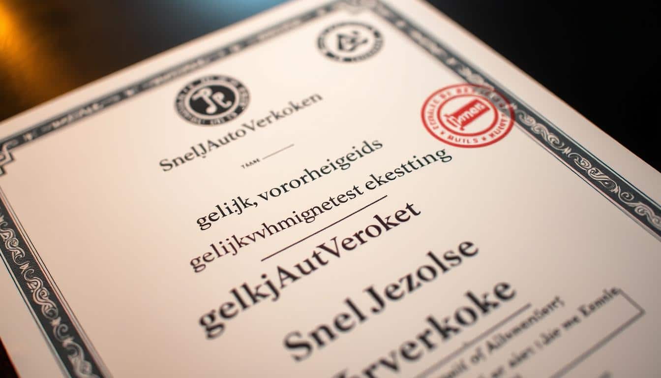 gelijkvormigheidsattest auto