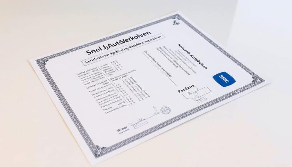 inhoud gelijkvormigheidsattest